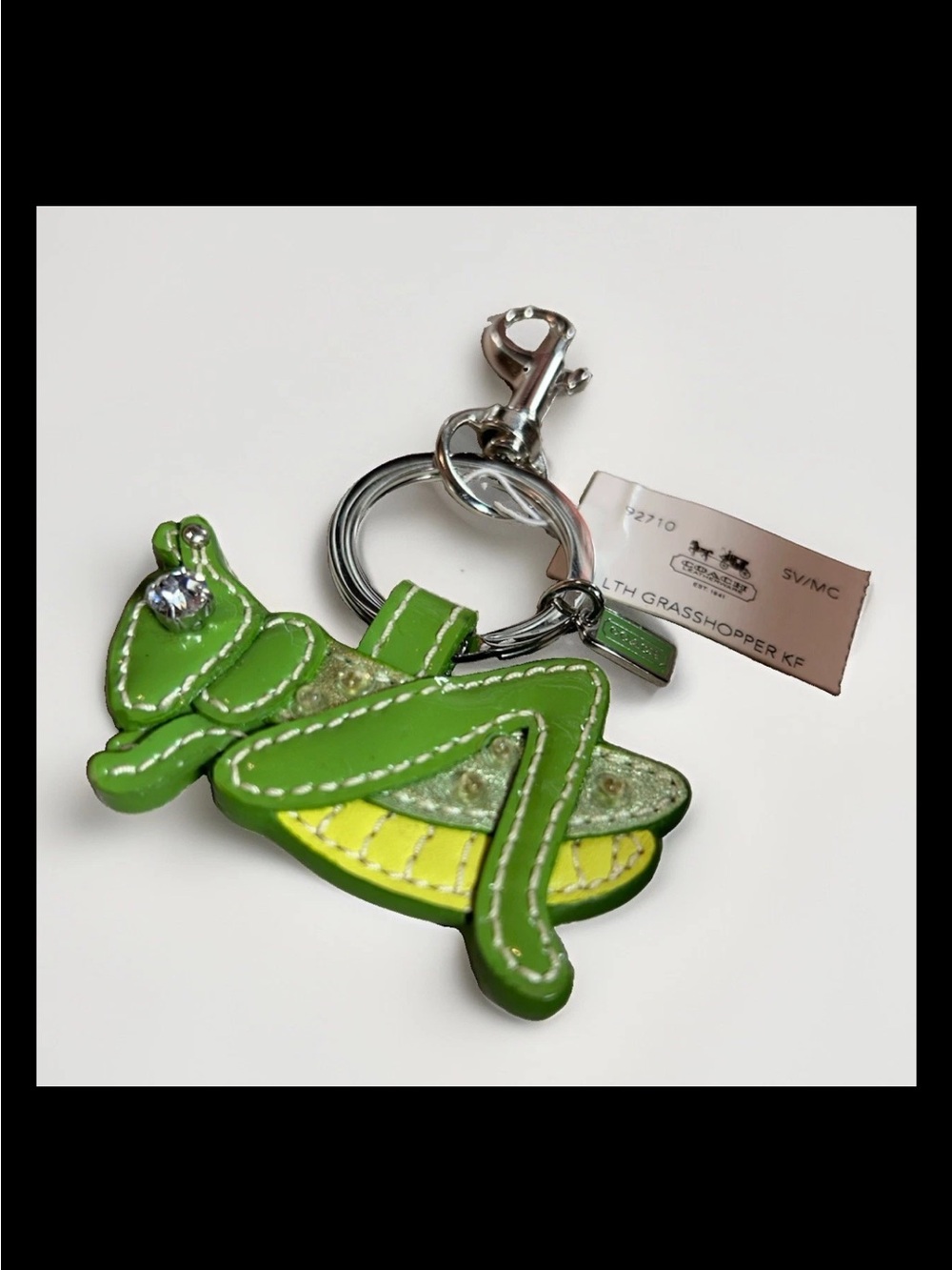 Coach Green Grasshopper Jeweled Bag Charm, 2008-Style: (#92710) Limited Edition
